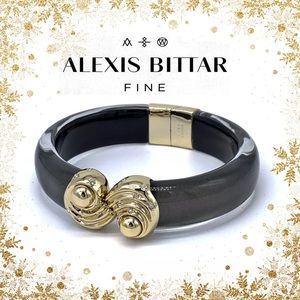 Alexis Bittar Shell Capped Hinged Bracelet